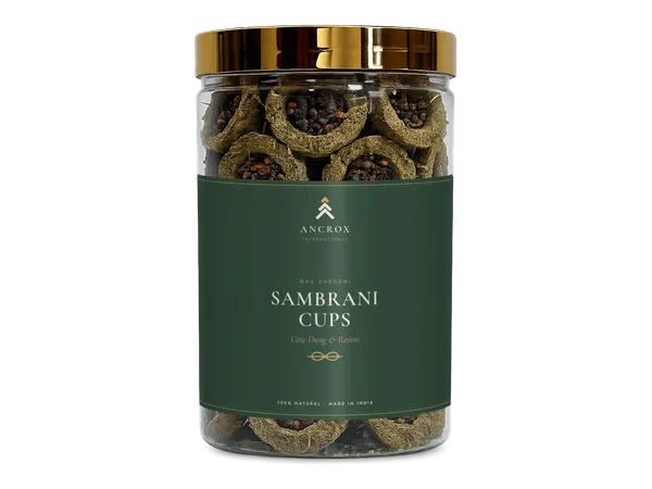 Gau Shuddhi cow dung sambrani cups by Ancrox