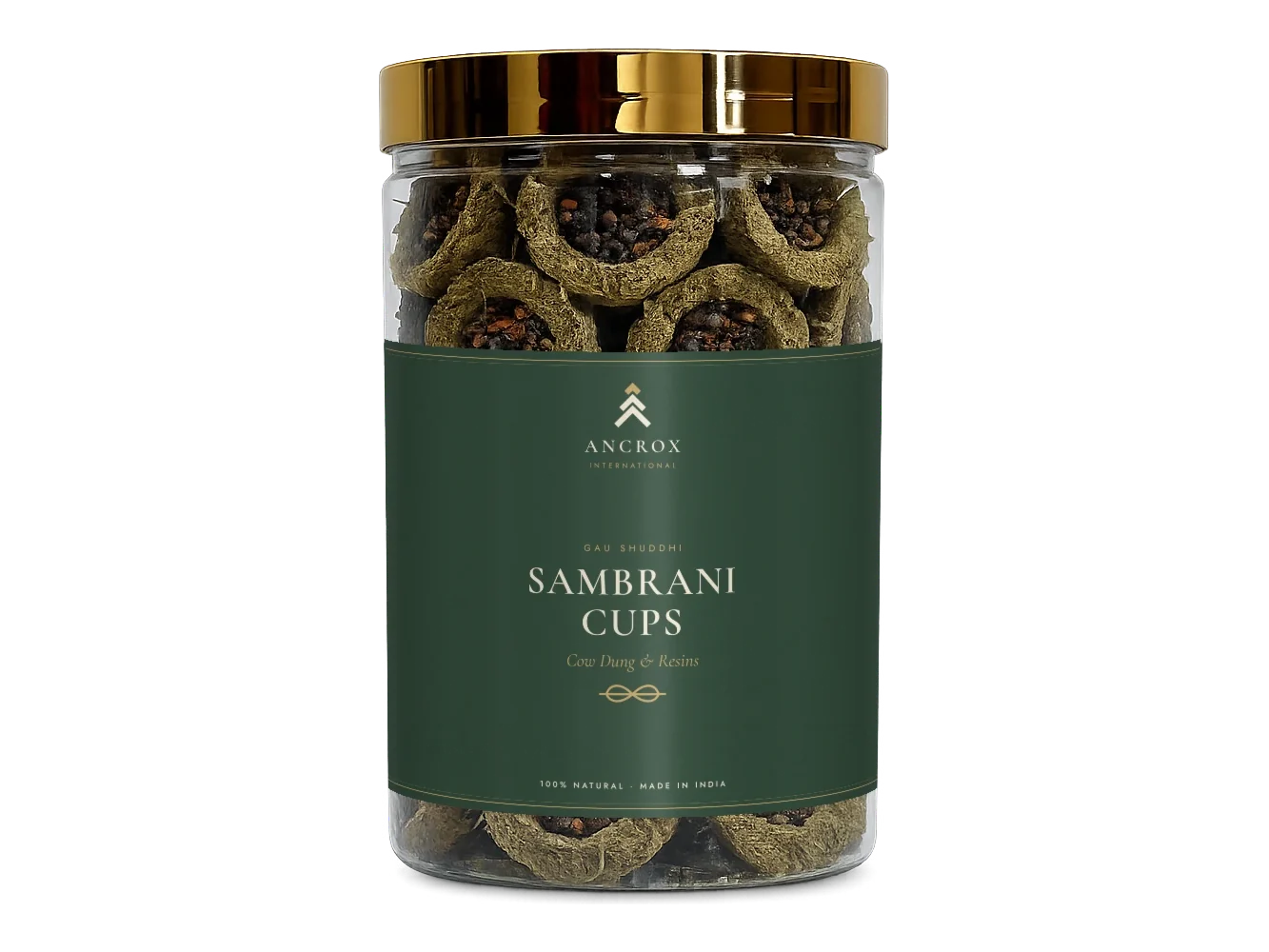 Gau Shuddhi cow dung sambrani cups by Ancrox