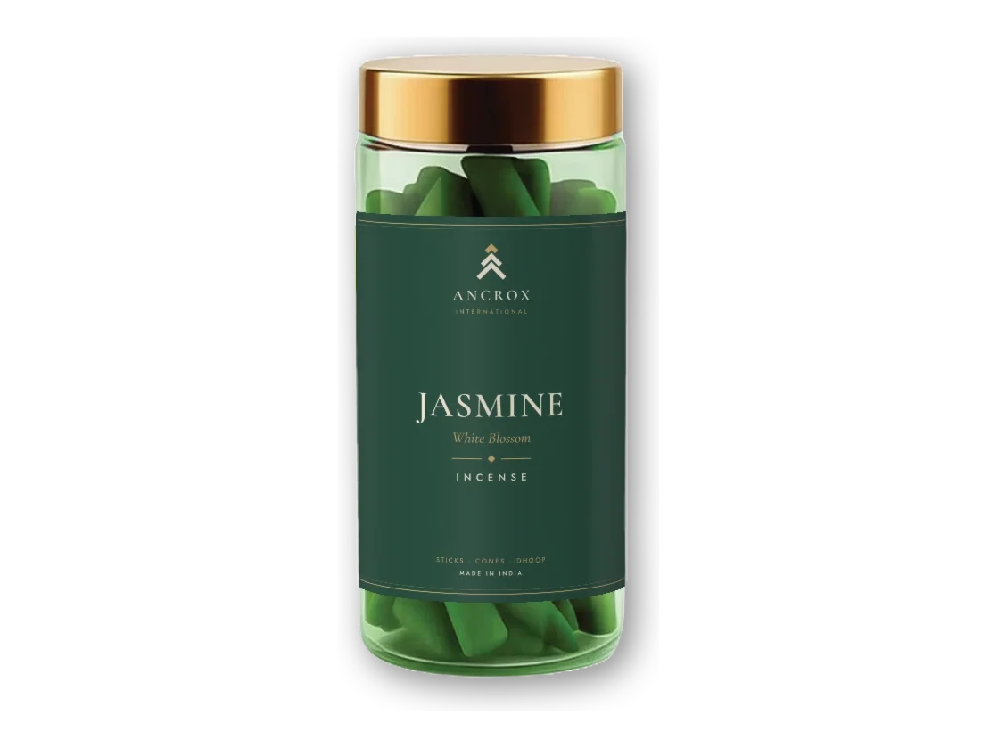 Jasmine White Blossom dhoop cones jar by Ancrox