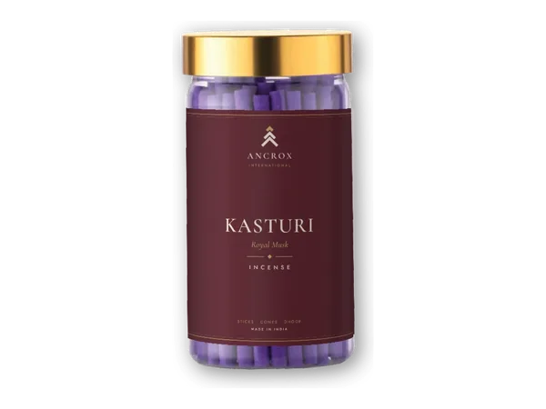 Kasturi Royal Musk backflow cones jar by Ancrox