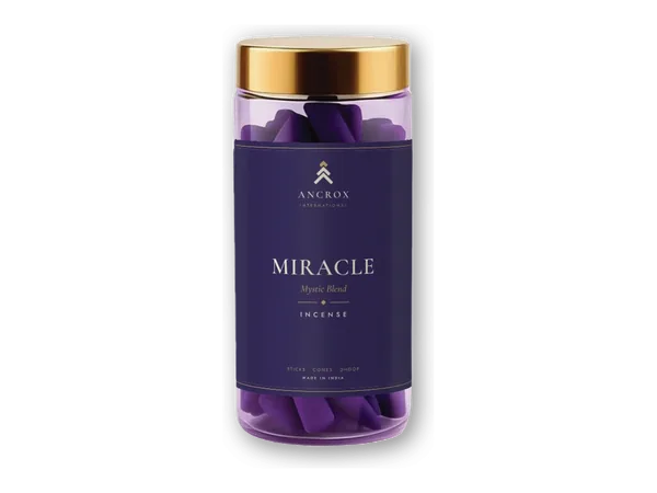 Miracle Mystic Blend dhoop cones jar by Ancrox