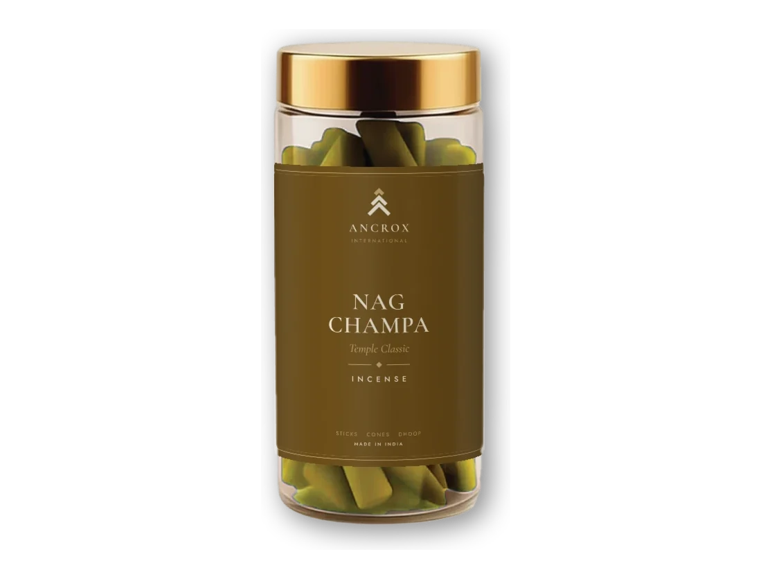 Nag Champa Temple Classic incense jar by Ancrox