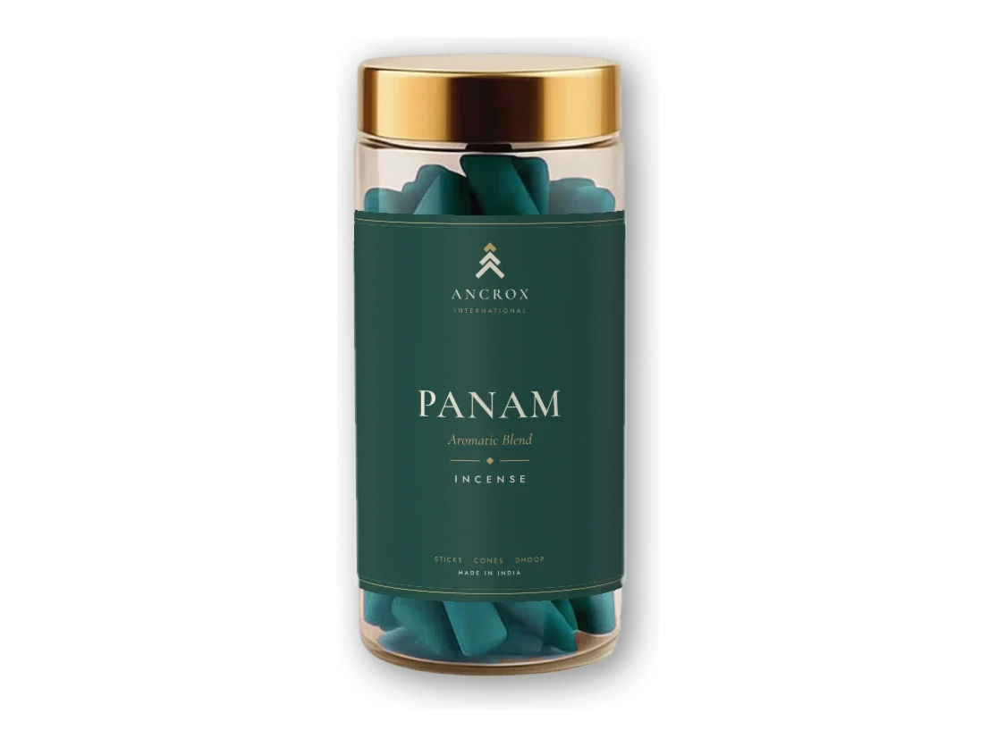 Panam Aromatic Blend dhoop cones jar by Ancrox